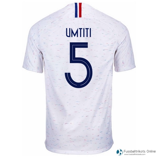 Frankreich Trikot Auswarts Umtiti 2018 Weiß Fussballtrikots Günstig